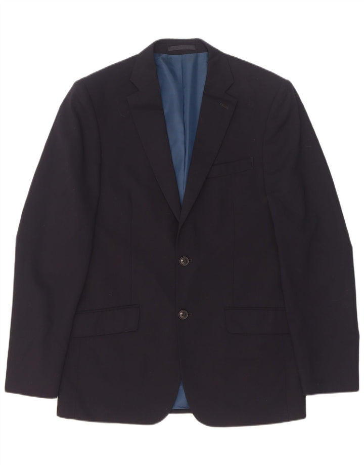 Marks & Spencer Ανδρικό μπλέιζερ με 2 κουμπιά μπουφάν UK 38 Medium Navy Blue Wool