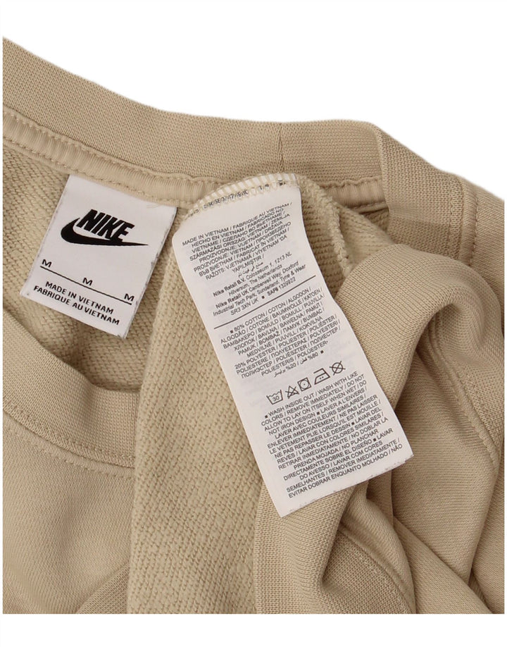 Γυναικείο γραφικό υπερμεγέθη φούτερ Nike UK 14 μεσαίο βαμβακερό μπεζ