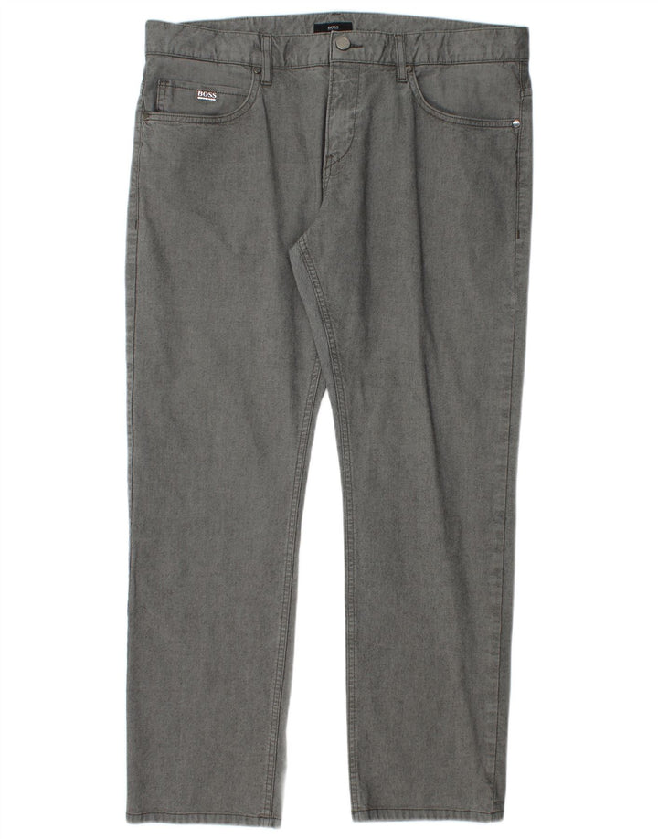 Ανδρικό τζιν ίσιο Hugo Boss W36 L29 Γκρι βαμβακερό