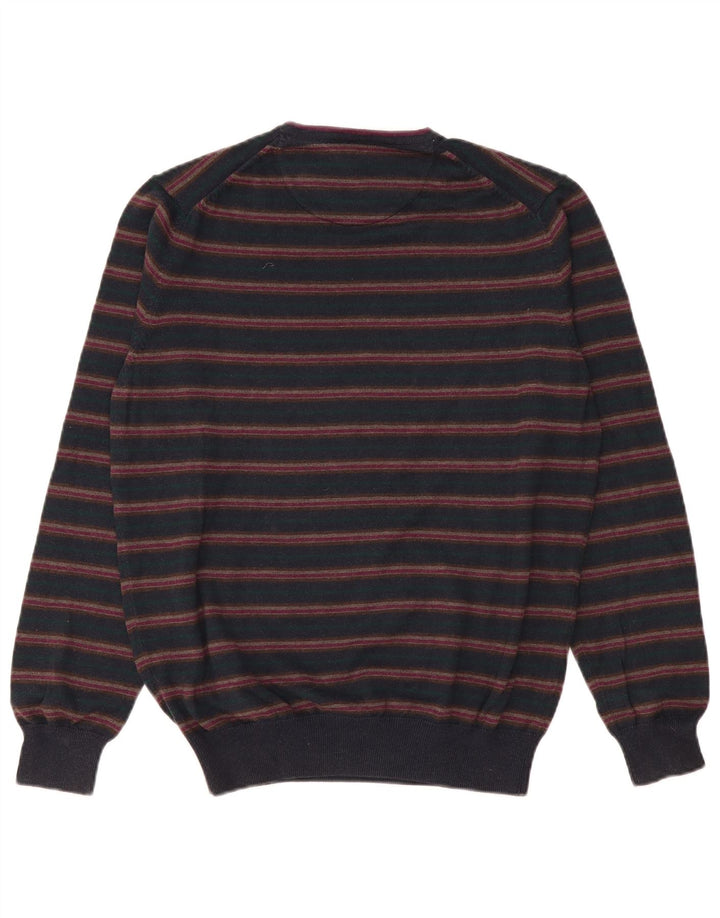 Ανδρικό πουλόβερ Massimo Dutti Crew Neck Jumper EU 38 Medium Navy Blue ριγέ