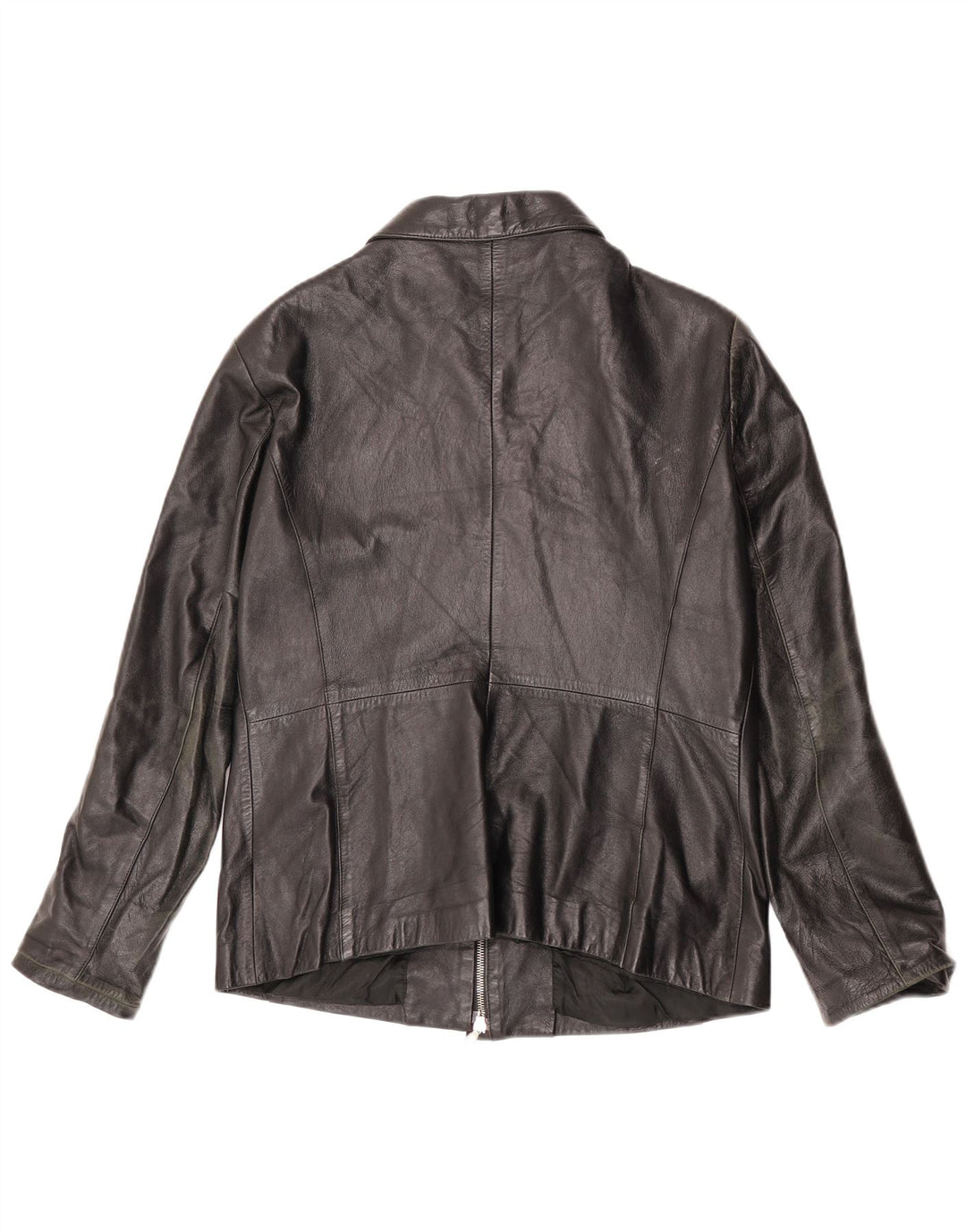 Vintage Γυναικείο Δερμάτινο Μπουφάν IT 52 2XL Μαύρο Δερμάτινο