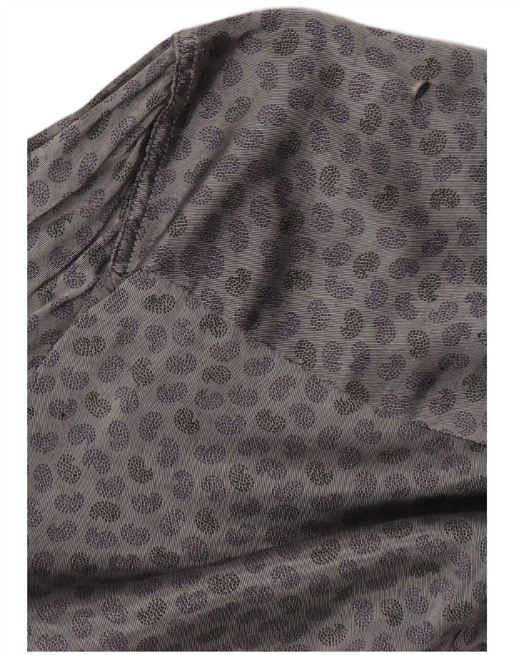 Vintage Ανδρικό πουκάμισο Μεσαίο Γκρι Paisley Acetate