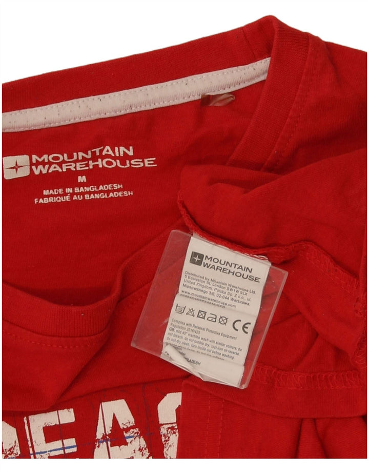 Ανδρικό γραφικό T-Shirt Mountain Warehouse Top Μεσαίο κόκκινο βαμβακερό
