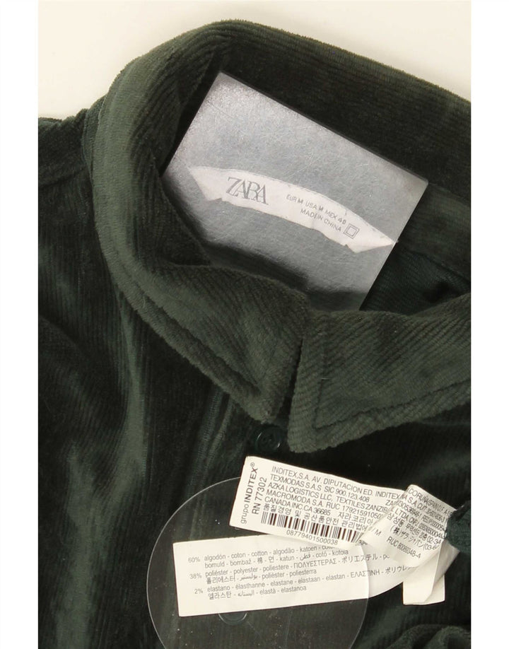 Zara Ανδρικό πουλόβερ με κοτλέ πουλόβερ Βαμβακερό μεσαίο πράσινο