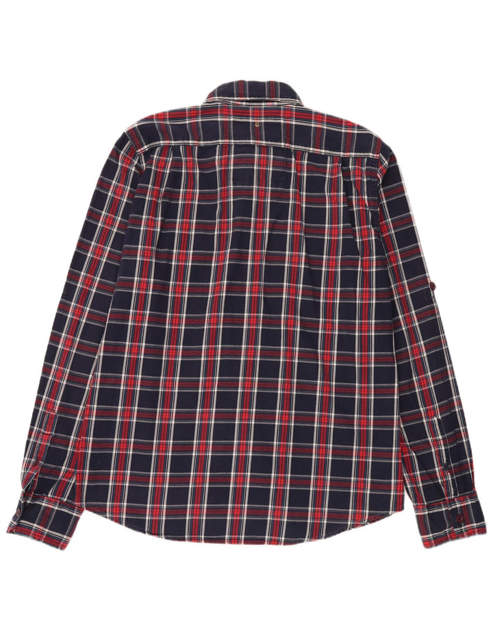 Ανδρικό φανελένιο πουκάμισο Superdry 2XL Navy Blue Check Cotton
