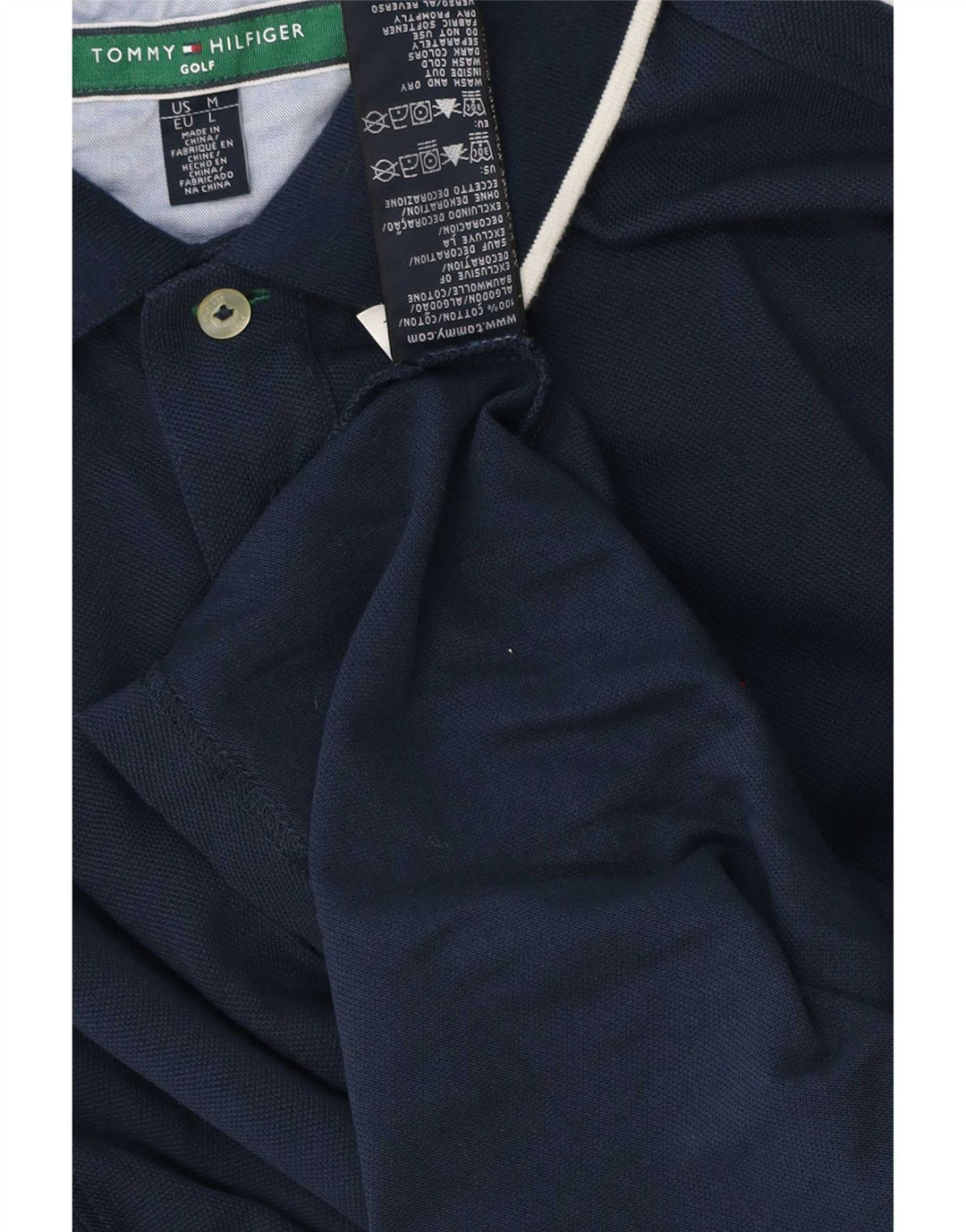 Ανδρικό μπλουζάκι πόλο Tommy Hilfiger, Βαμβακερό, μεσαίο, μπλε ναυτικό, ριγέ