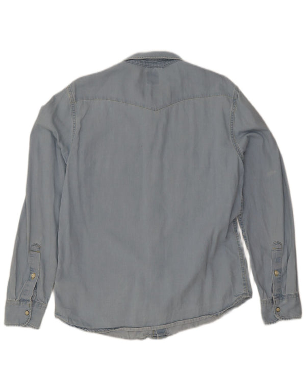 Lee Womens Slim Fit Τζιν πουκάμισο μεγάλο μπλε βαμβακερό