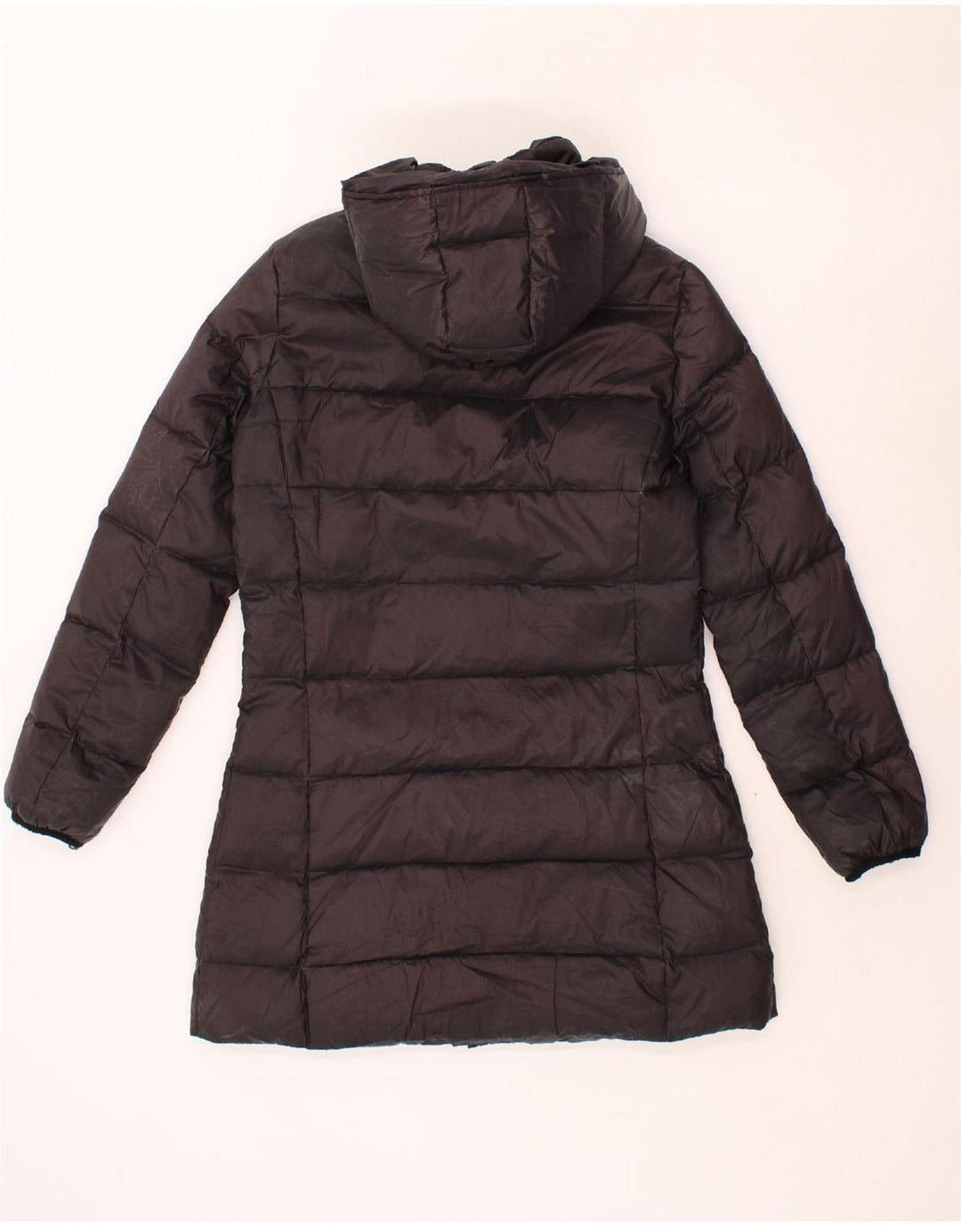 CHAMPION Womens Hooded Padded Coat UK 14 Medium Black Polyamide Vintage Champion and Second-Hand Champion from Messina Hembry 