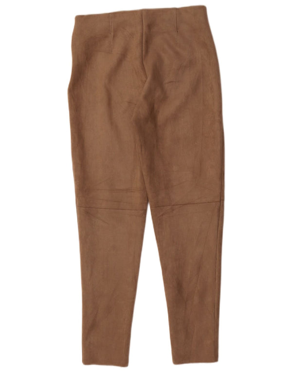 Zara Γυναικείο Skinny Παντελόνι Μεσαίο W28 L28 Καφέ