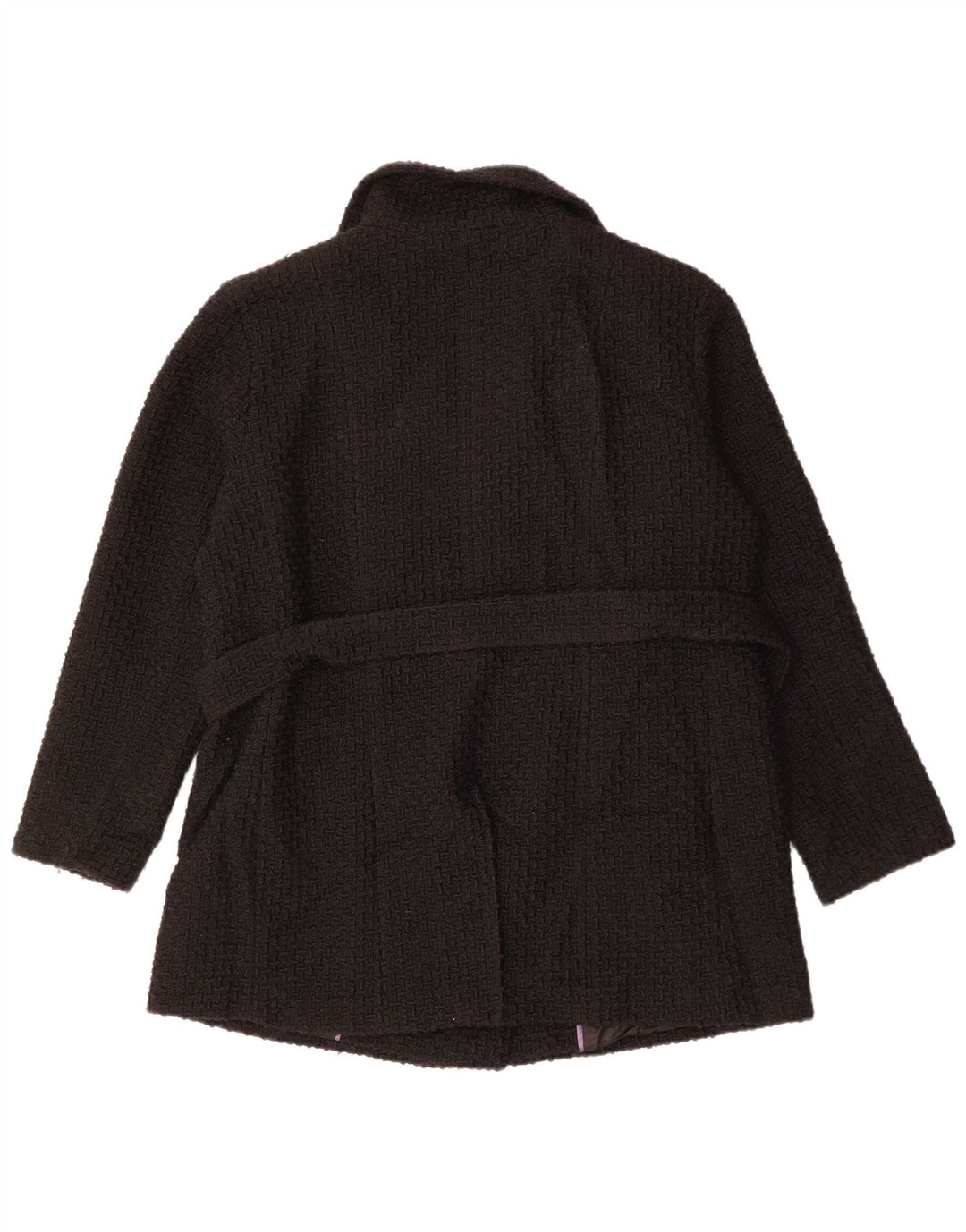 CALVIN KLEIN Γυναικείο παλτό με διπλό στήθος UK 18 XL μαύρο μαλλί