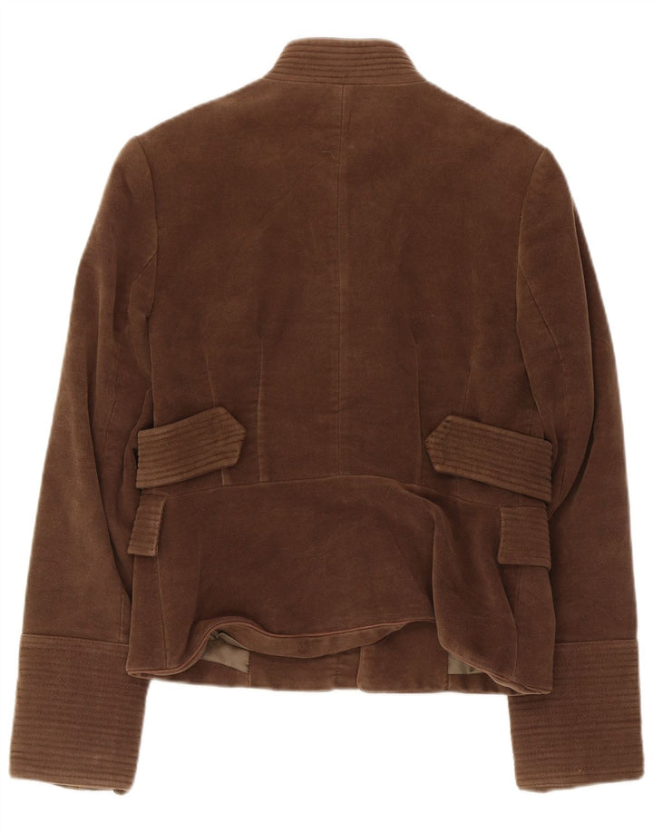 Zara Γυναικείο Open Bomber Jacket UK 12 μεσαίο καφέ βαμβακερό