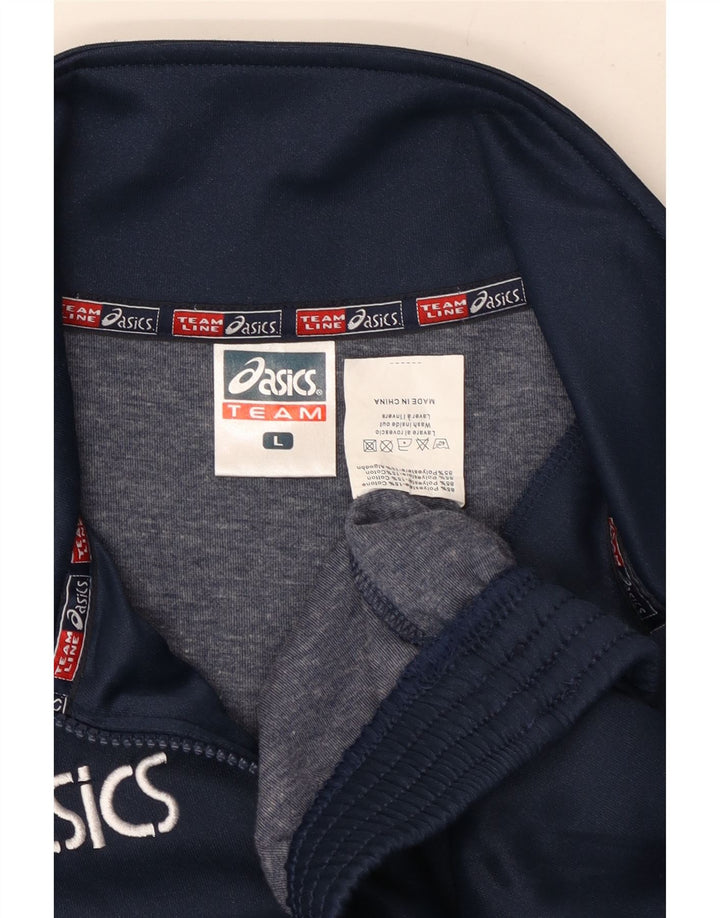 Ανδρικό φούτερ με φερμουάρ Asics Jumper Μεγάλο Navy Blue Polyester