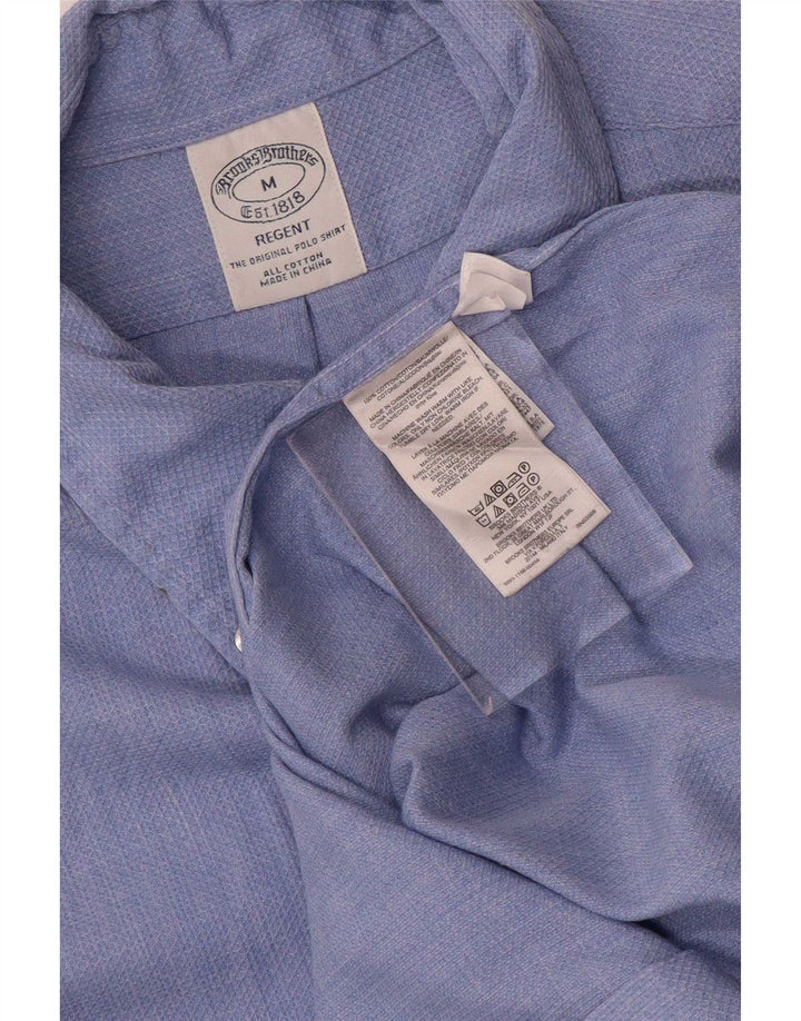 Brooks Brothers Ανδρικό πουκάμισο Regent Μεσαίο μπλε γεωμετρικό βαμβακερό