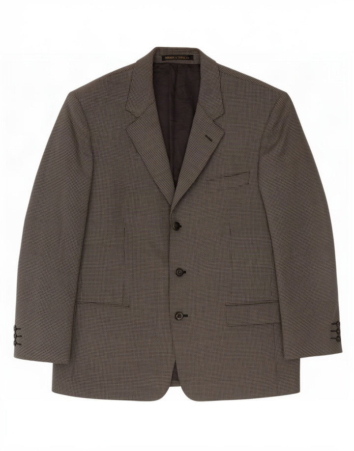 Marks & Spencer Ανδρικό σακάκι σακάκι με 3 κουμπιά UK 44 XL Grey Gingham New Wool