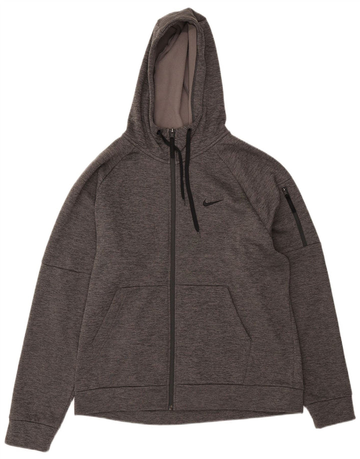 Ανδρική φόρμα Nike Therma-Fit με κουκούλα, μεγάλη γκρι πολυεστέρα