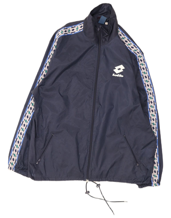 Lotto Ανδρικό μπουφάν βροχής UK 38 Medium Navy Blue Colorblock Nylon