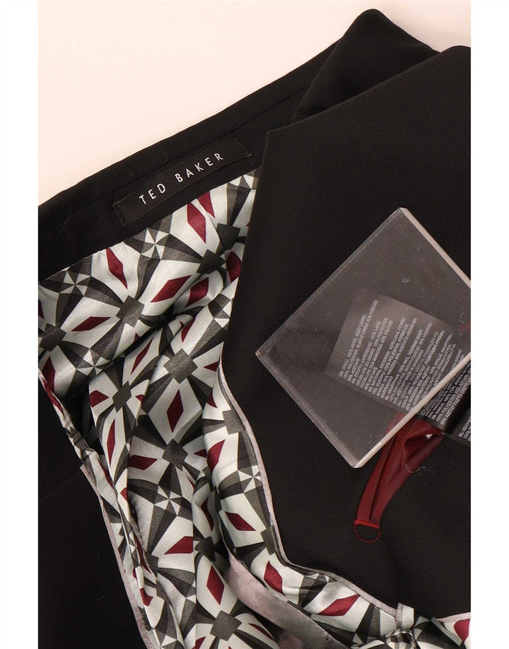 Ted Baker Ανδρικό σακάκι με 2 κουμπιά σακάκι UK 42 XL μαύρο μαλλί