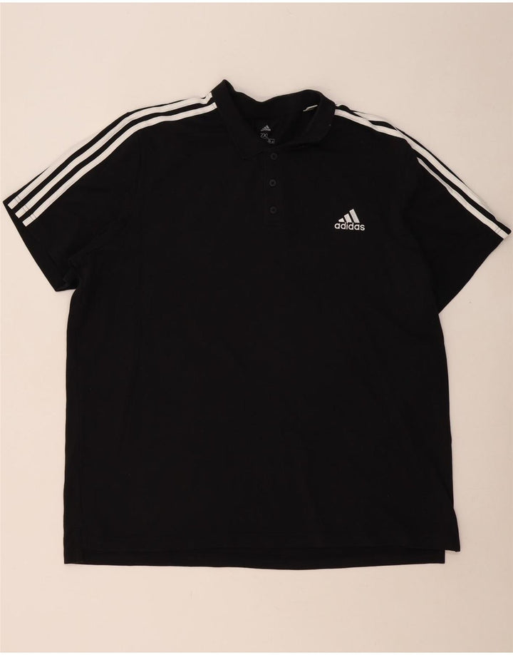 Ανδρικό μπλουζάκι πόλο ADIDAS 2XL Μαύρο