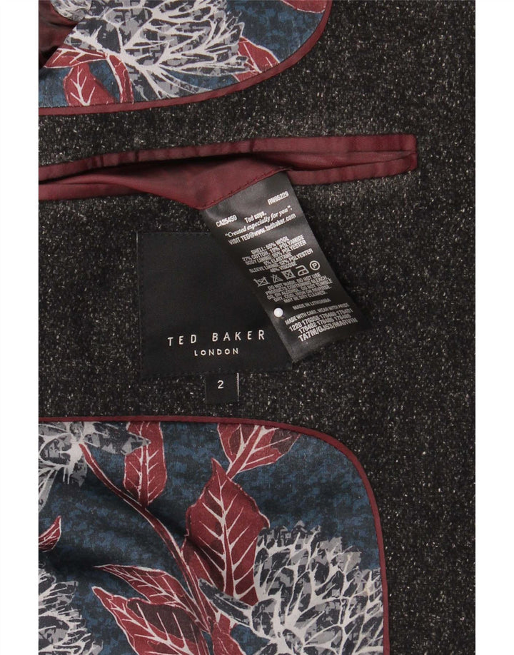 Ανδρικό πανωφόρι Ted Baker Μέγεθος 2 Μικρό μαλλί με γκρι νιφάδες