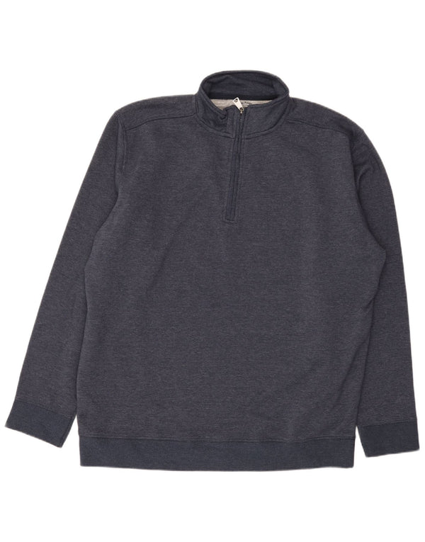 Ανδρικό φούτερ James Pringle με φερμουάρ Jumper 2XL Navy Blue Cotton