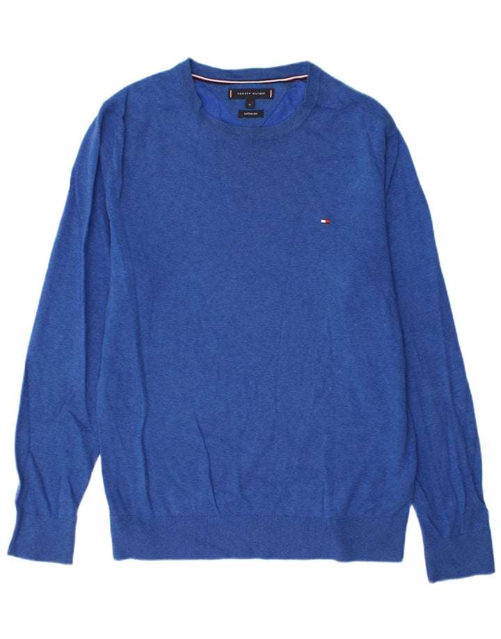 Ανδρικό πουλόβερ με λαιμόκοψη Tommy Hilfiger, μεσαίο βαμβακερό