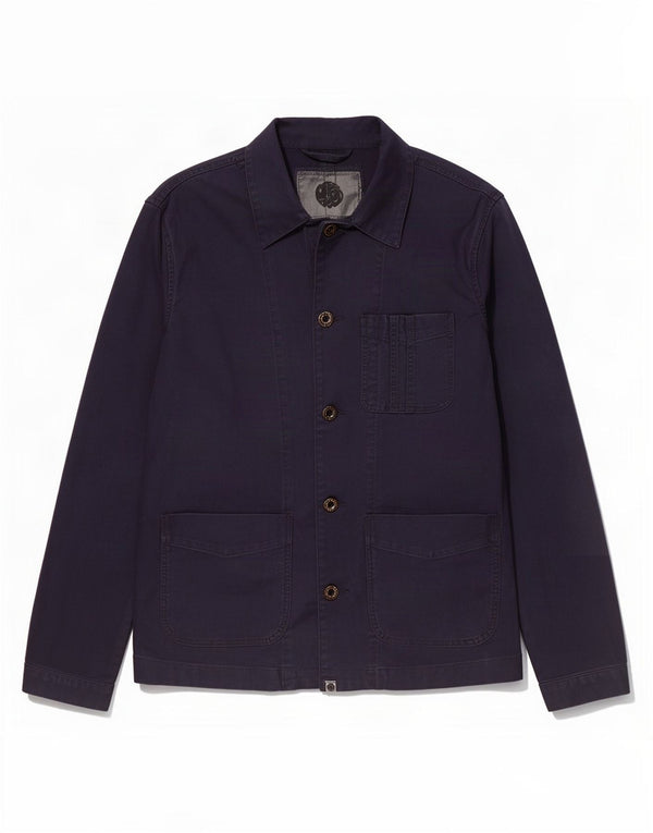 Pretty Green Mens Utility Jacket UK 40 Large Navy Blue Cotton