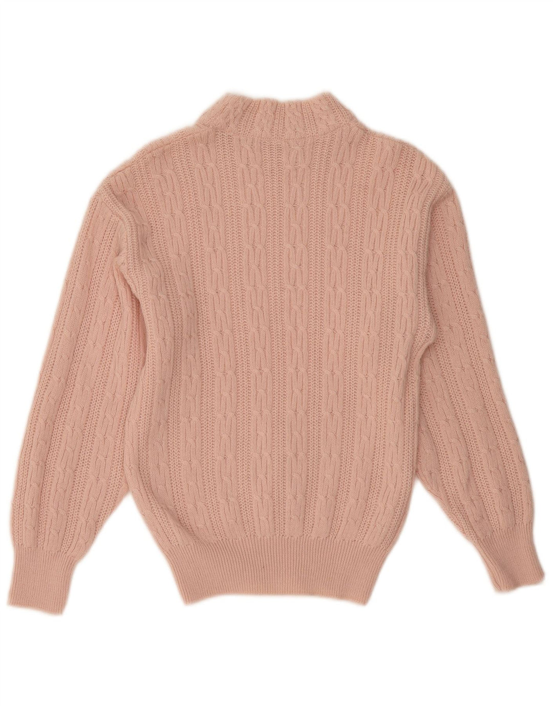 Γυναικείο πουλόβερ με λαιμό χελώνα VINTAGE UK 12 Μεσαίο ροζ μαλλί