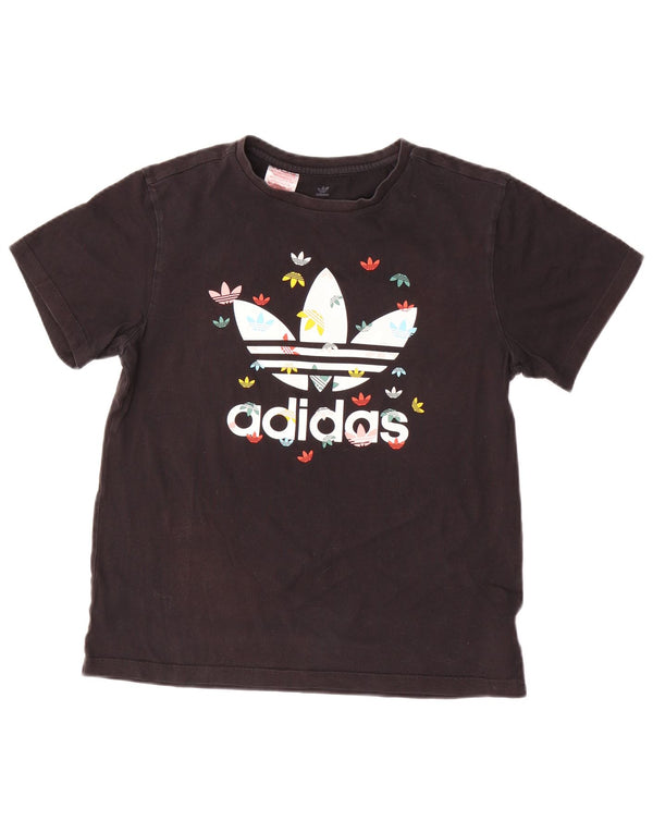 Adidas Graphic T-Shirt Top 13-14 ετών μεγάλο μαύρο βαμβακερό