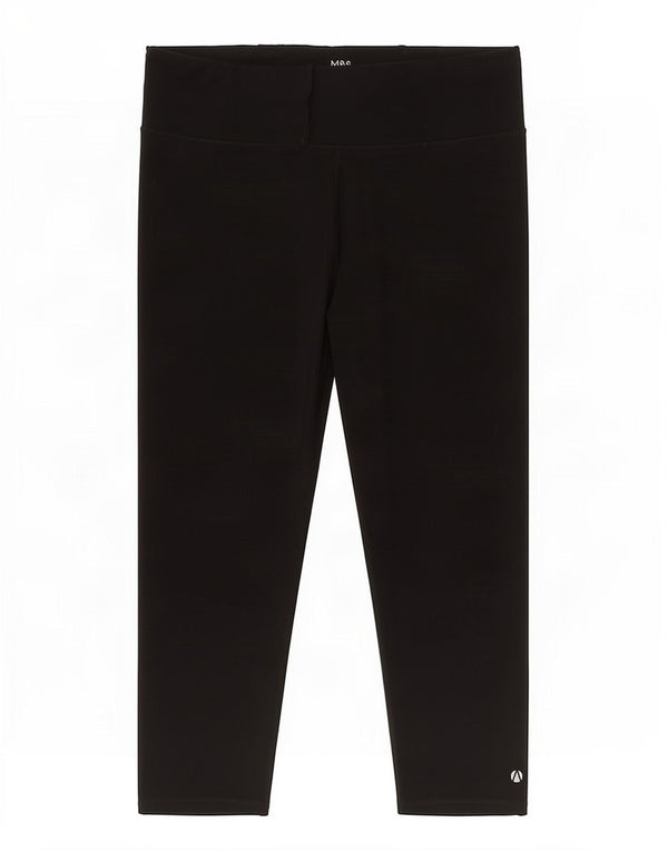 Marks & Spencer Womens Capri Leggings UK 20 2XL Black Polyester