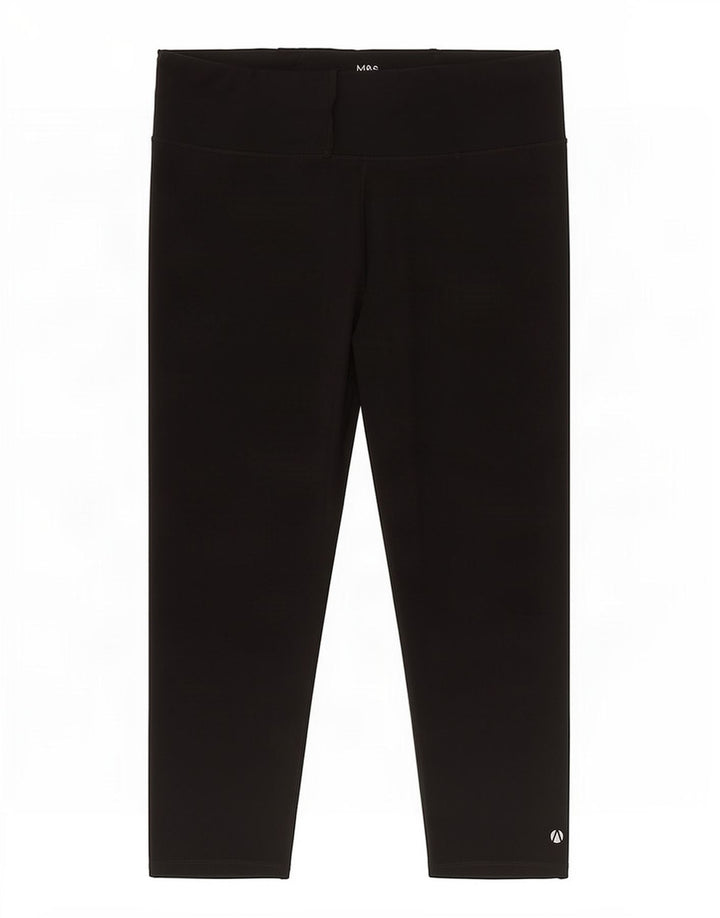 Marks & Spencer Γυναικεία κολάν Capri UK 20 2XL Μαύρο Πολυεστέρας