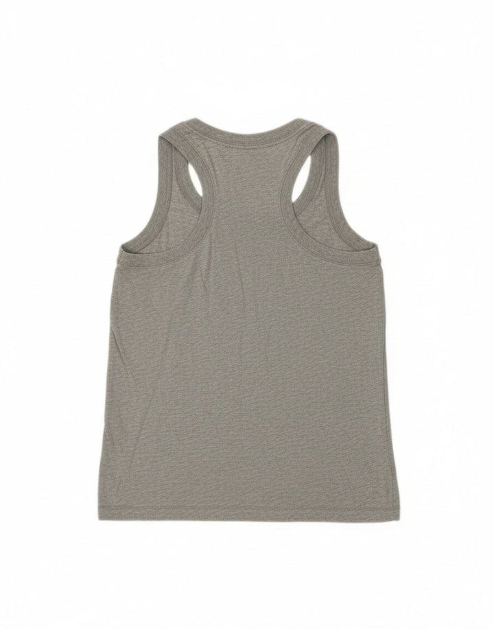 NIKE Womens Graphic Vest Top UK 10 Small Grey Polyester