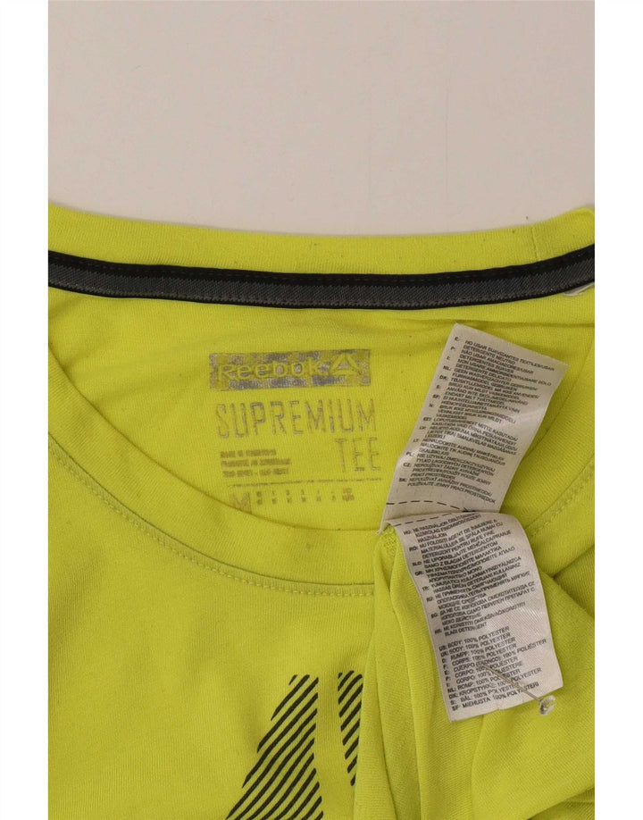 Ανδρικό γραφικό μπλουζάκι Reebok Top μεσαίο πράσινο πολυεστέρας