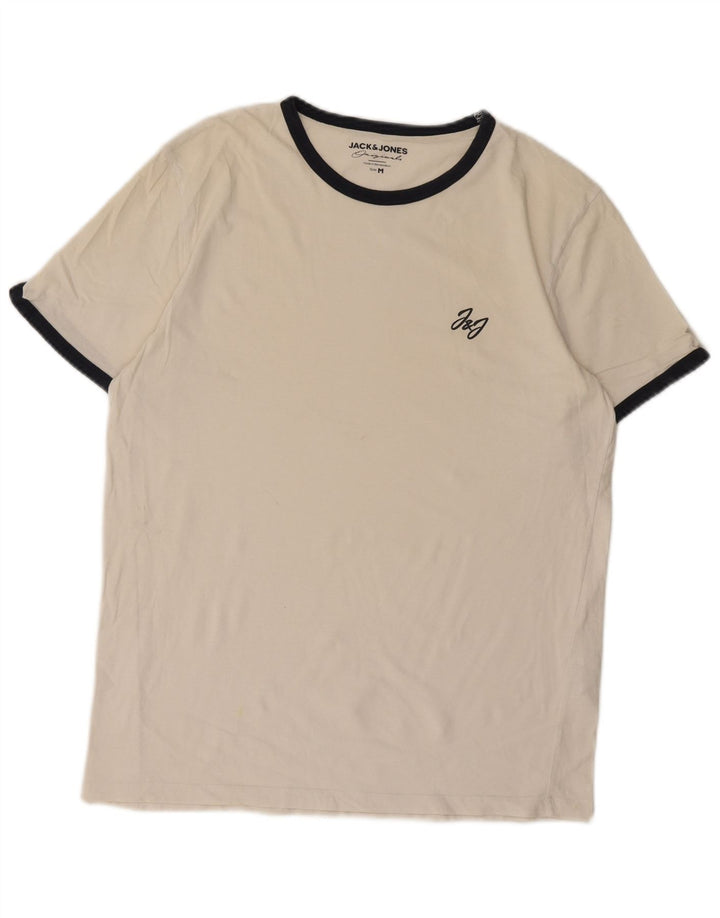 Jack & Jones Ανδρικό T-Shirt Μπλουζάκι από μεσαίο λευκό βαμβάκι