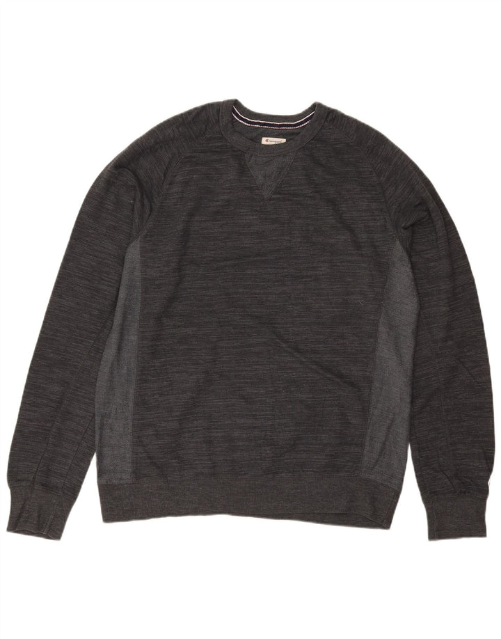 CHAMPION Mens Sweatshirt Jumper Large Grey Cotton