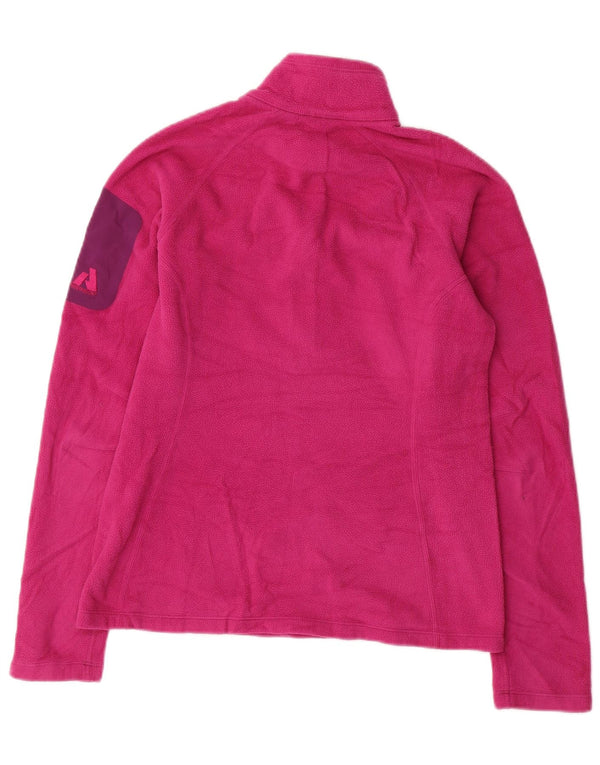 EDDIE BAUER Γυναικείο Polartec με φερμουάρ Fleece Jumper UK 10 Small Pink