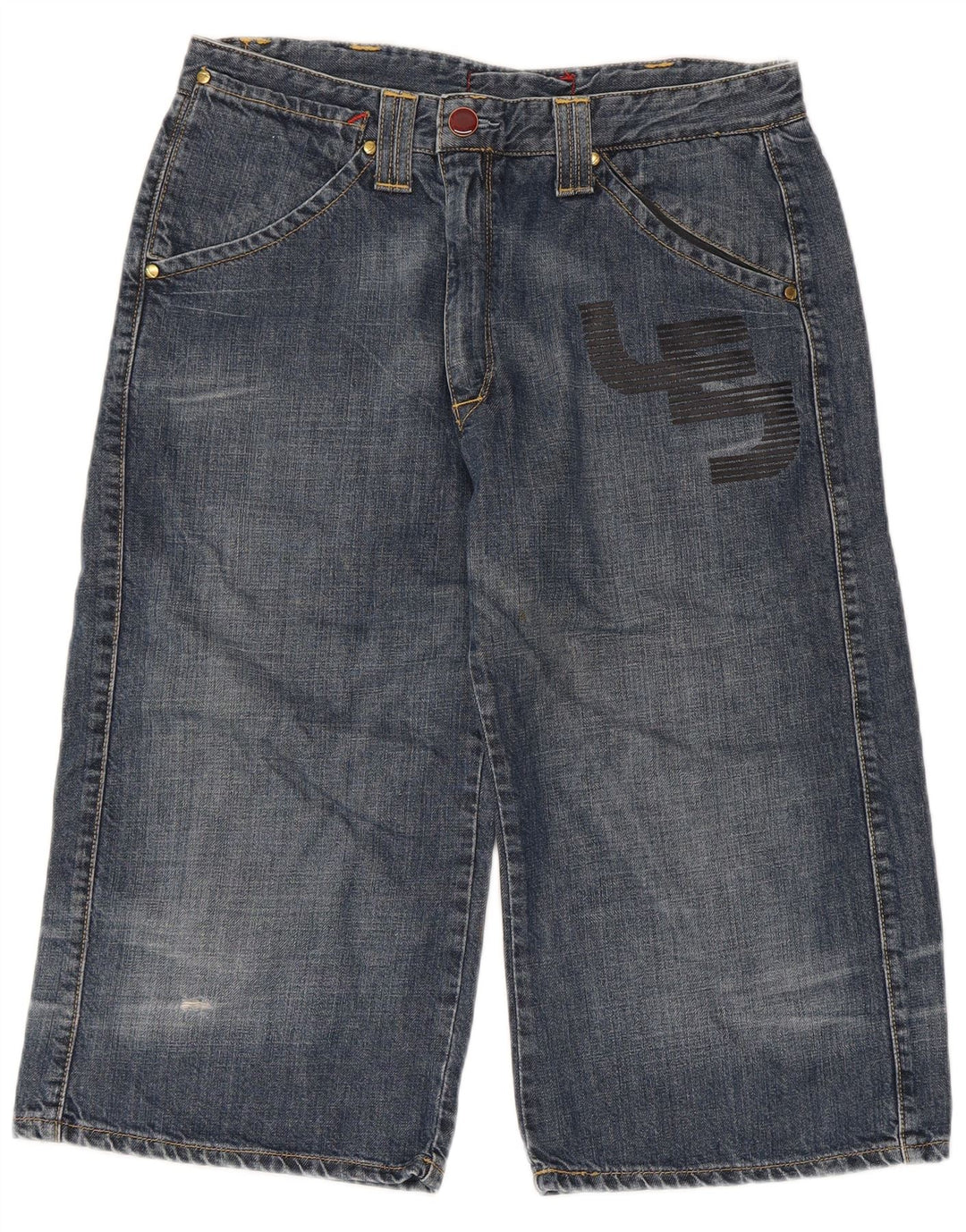 Ανδρικό γραφικό τζιν βερμούδα Levi's Medium W32 Μπλε βαμβακερό