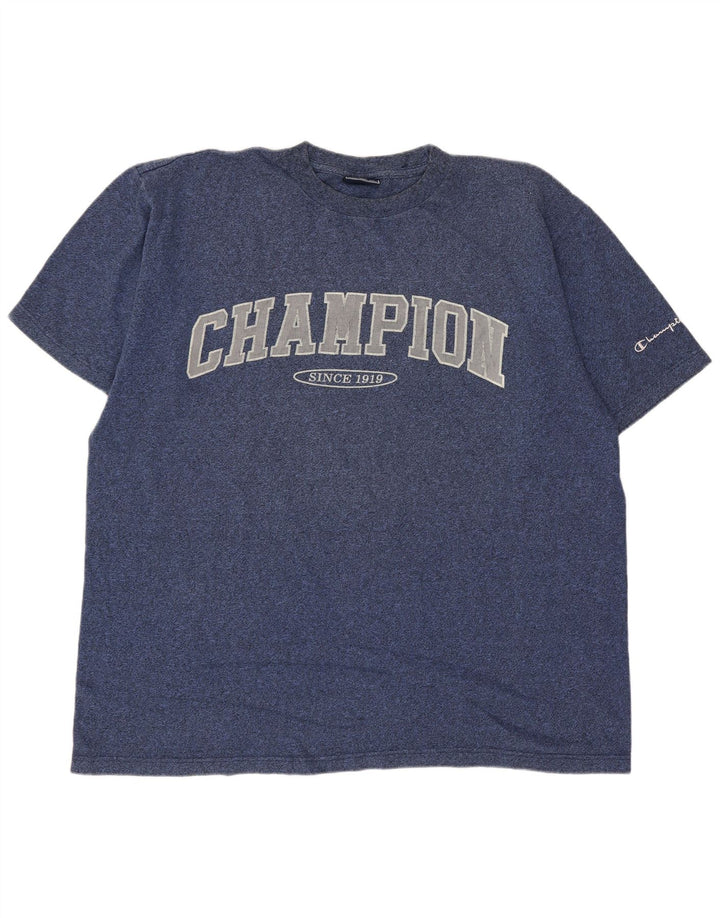 Ανδρικό γραφικό μπλουζάκι Champion Top XL Navy Blue από βαμβάκι