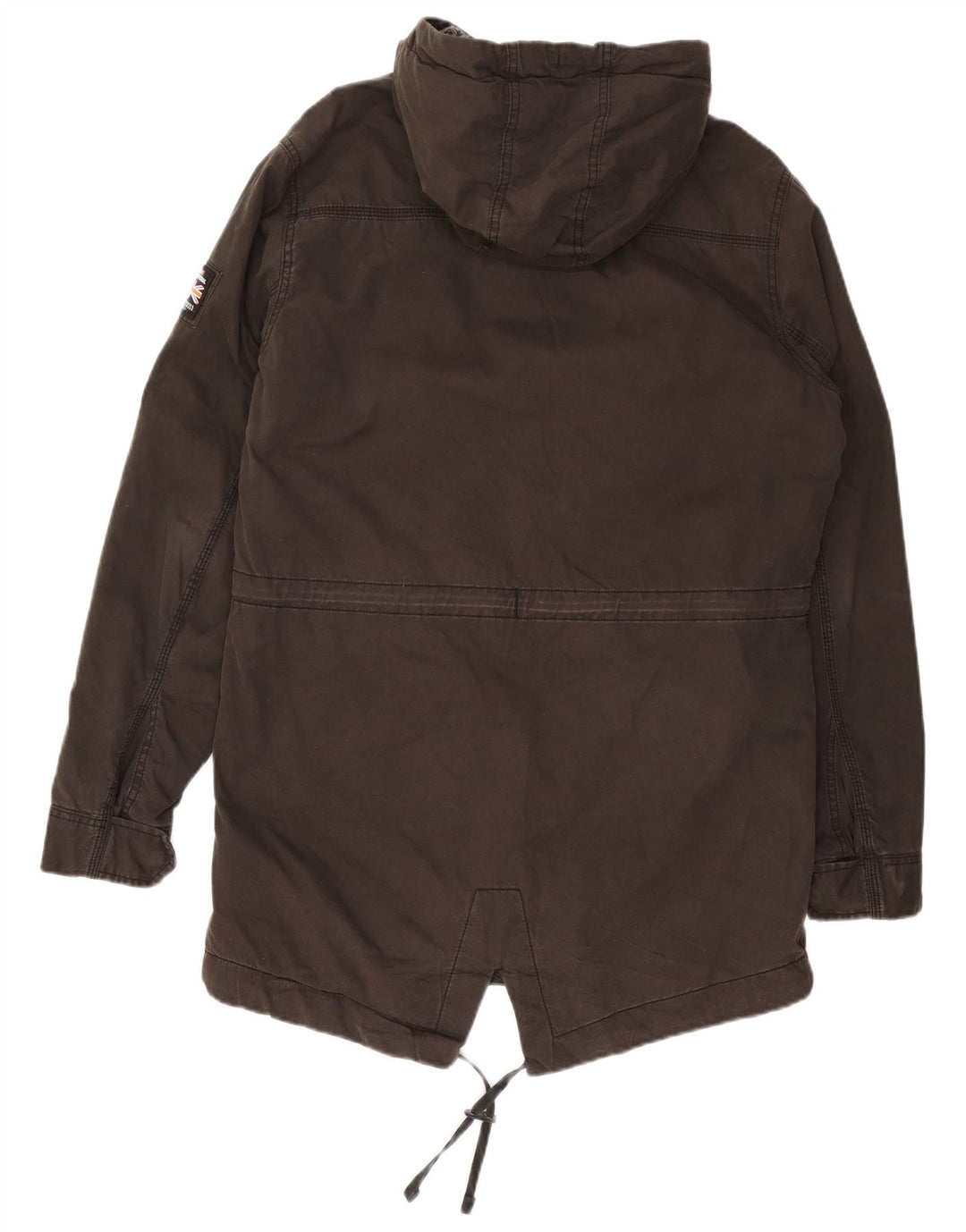 Superdry Ανδρικό μπουφάν Parka με κουκούλα UK 40 μεγάλο γκρι βαμβακερό