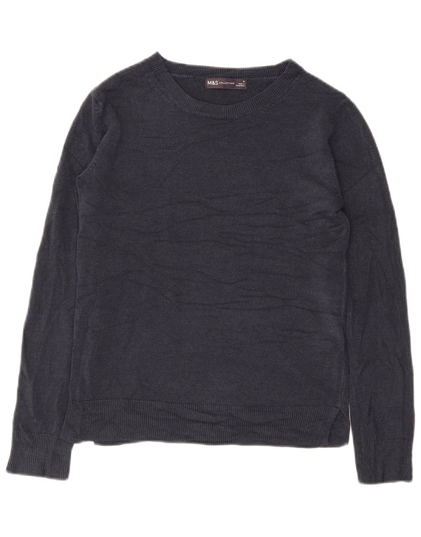 Marks & Spencer Γυναικείο πουλόβερ με λαιμό σκάφος UK 8 Small Navy Blue