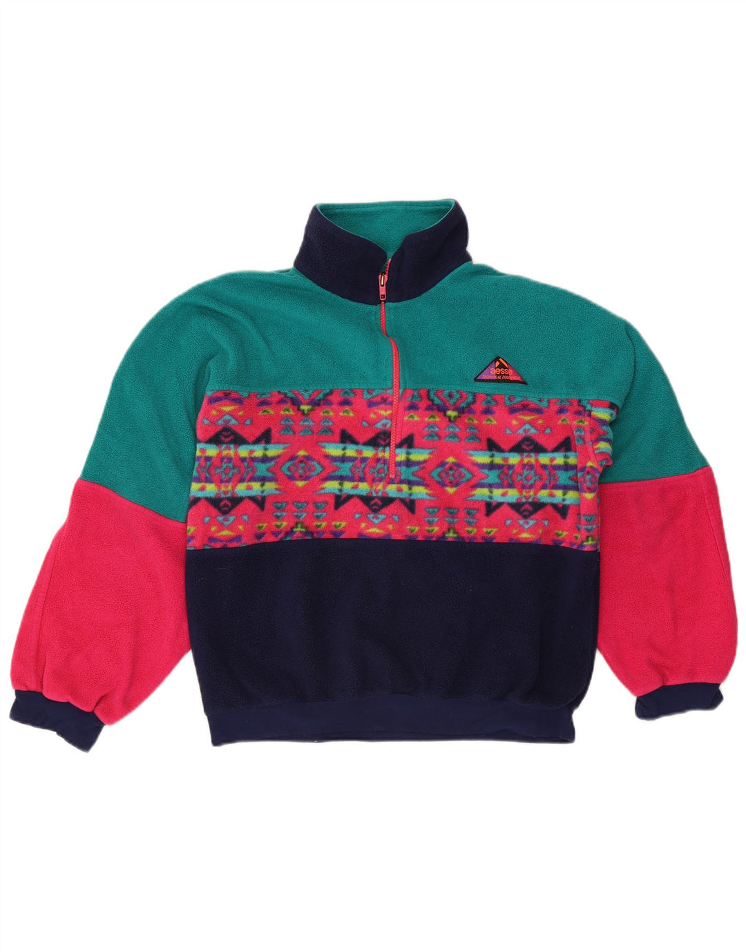 Aesse Ανδρικό φερμουάρ Polartec Fleece Jumper Μεσαίο Πολύχρωμο Γεωμετρικό