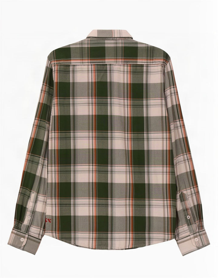 Jack & Jones Ανδρικό φανελένιο πουκάμισο μεγάλο πράσινο καρό βαμβακερό