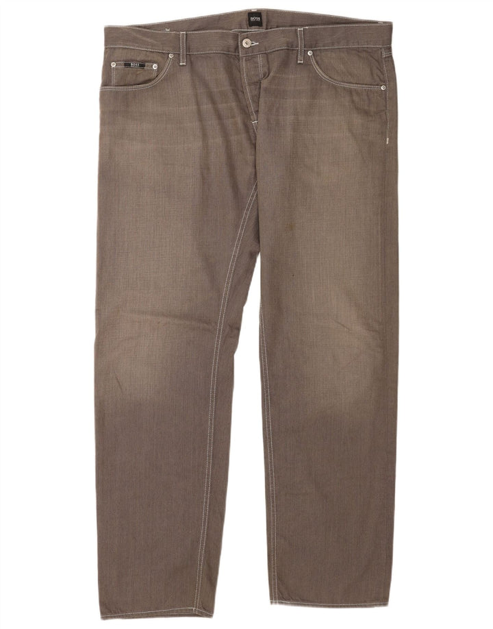 Ανδρικό τζιν ίσιο Hugo Boss W42 L34 Γκρι βαμβακερό