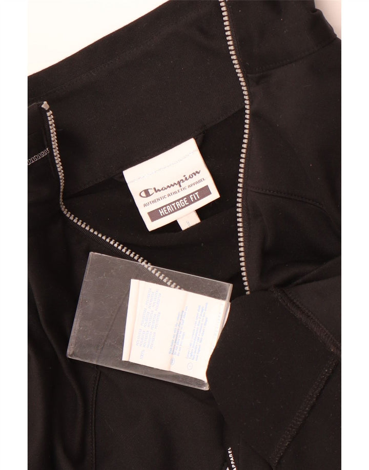 Champion Womens Heritage Fit Top Jacket UK 14 Medium Black