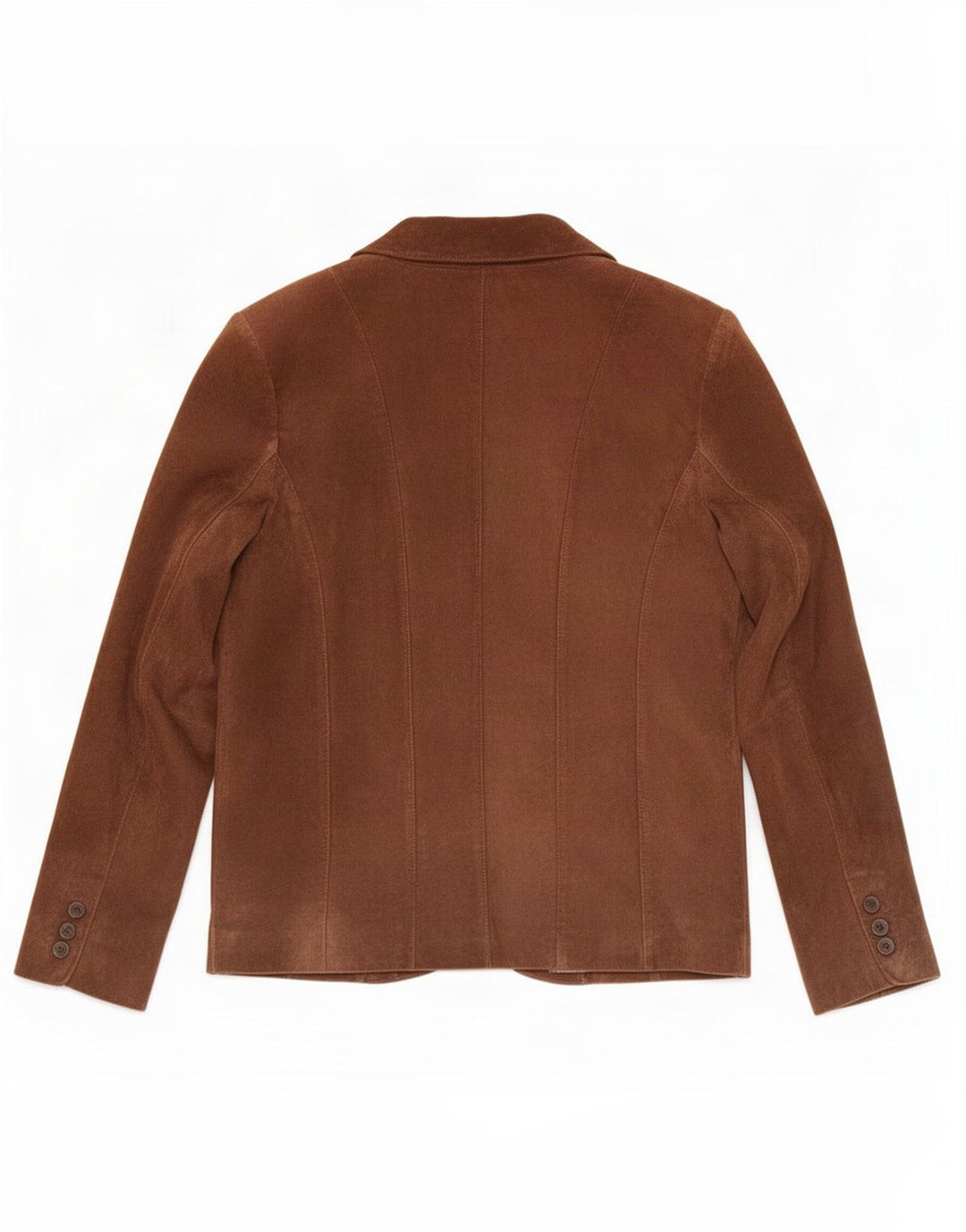 Vintage Γυναικείο Suede Blazer Jacket IT 40 Small Brown Leather