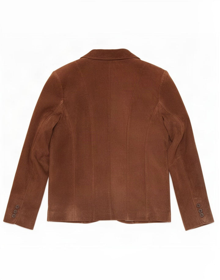 Vintage Γυναικείο Suede Blazer Jacket IT 40 Small Brown Leather