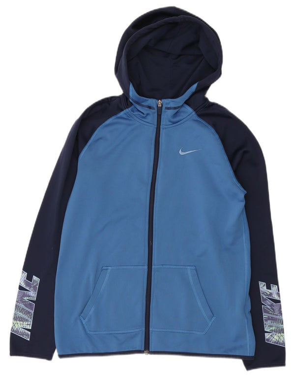 Πουλόβερ Nike Boys Dri Fit Zip Hoodie 13-14 Years XL Blue Colourblock