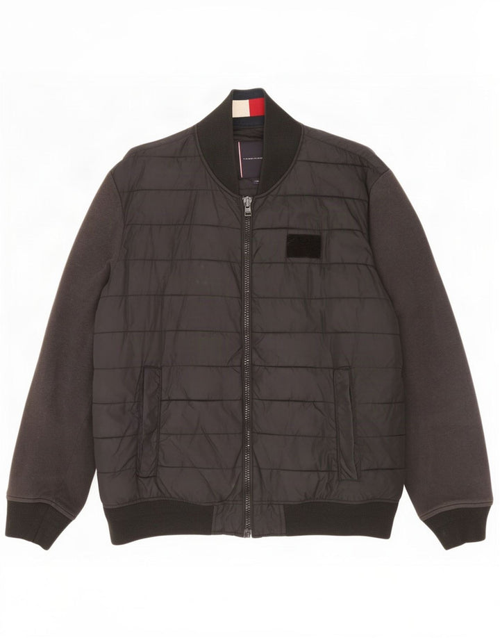 Tommy Hilfiger Ανδρικό μπουφάν με επένδυση UK 44 2XL Μαύρο Πολυαμίδιο