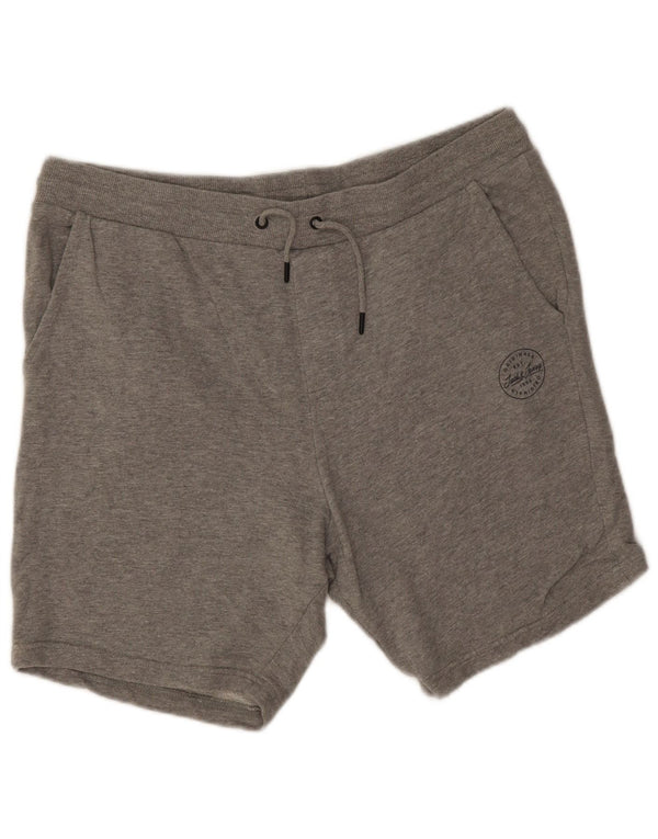 Ανδρικό αθλητικό σορτς Jack & Jones 2XL από βαμβακερό γκρι φλύκταινα