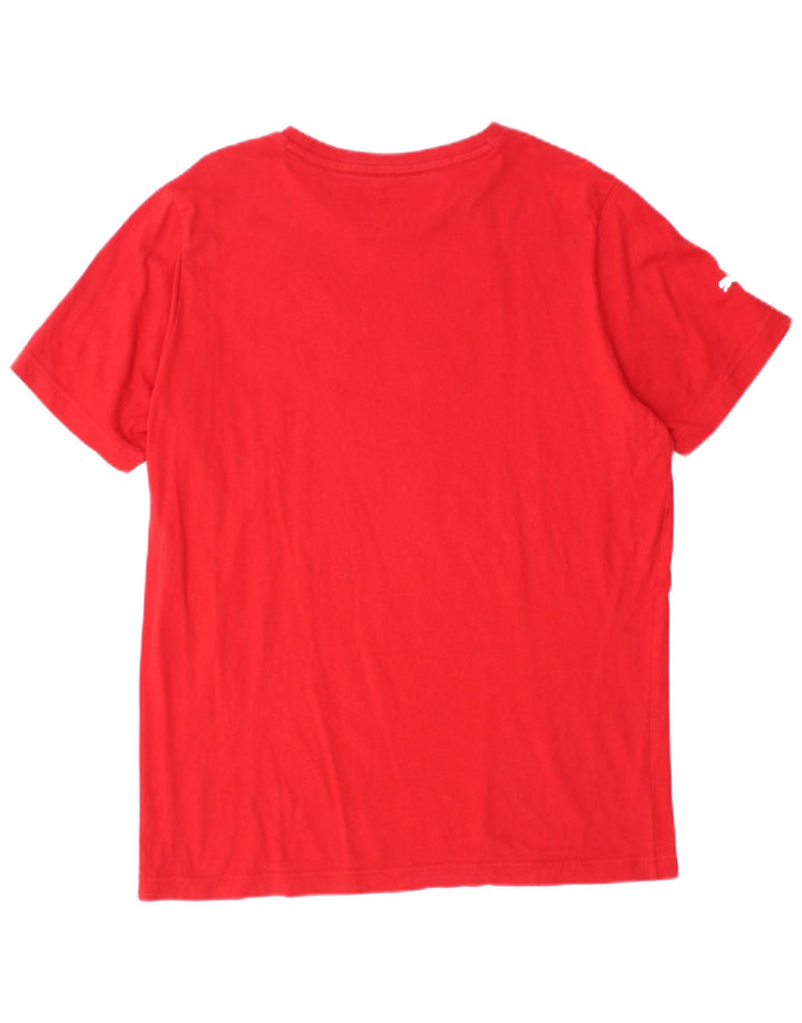Ανδρικό γραφικό μπλουζάκι Puma Ferrari Top Medium Red