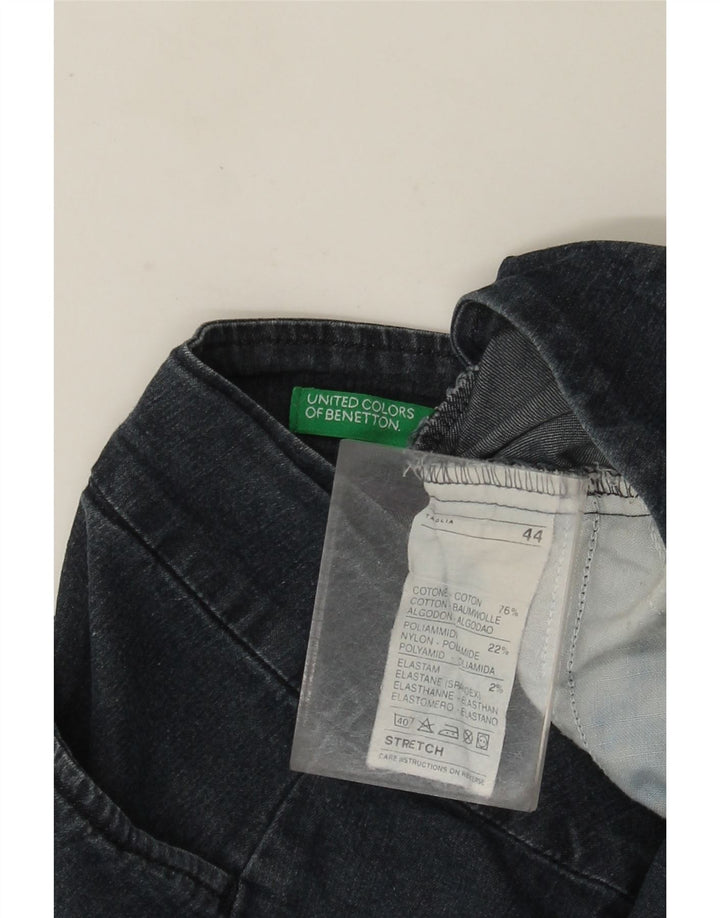 Benetton Γυναικεία Τζιν Φούστα IT 44 Medium W28 Navy Blue Cotton